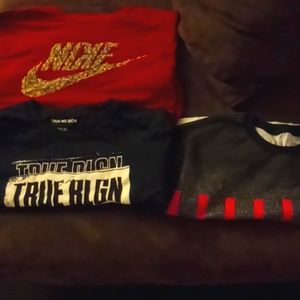 Nike jordan and true religion shirts
